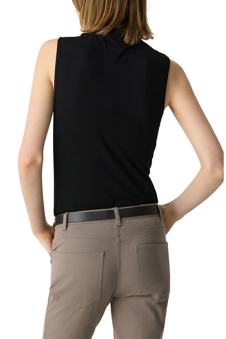 Cowl Neck Shell, Alternate, color, BLACK
