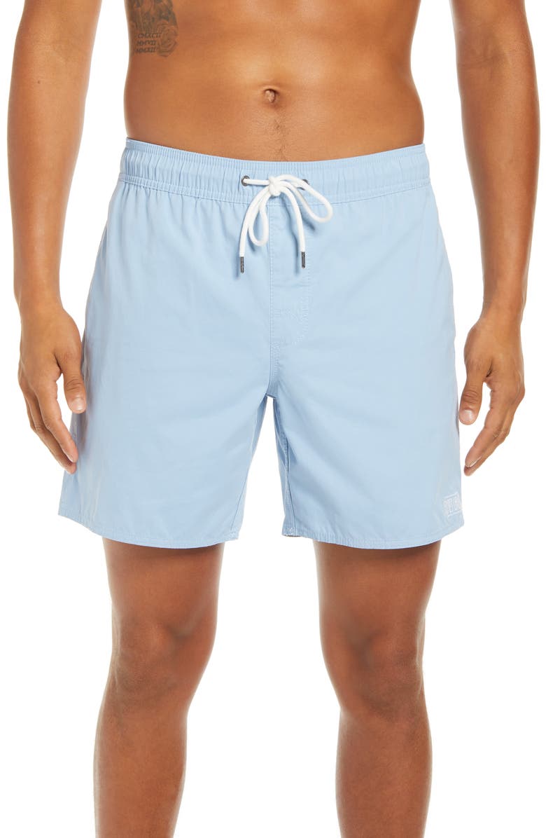 RVCA Opposites Solid Swim Trunks, Main, color, 