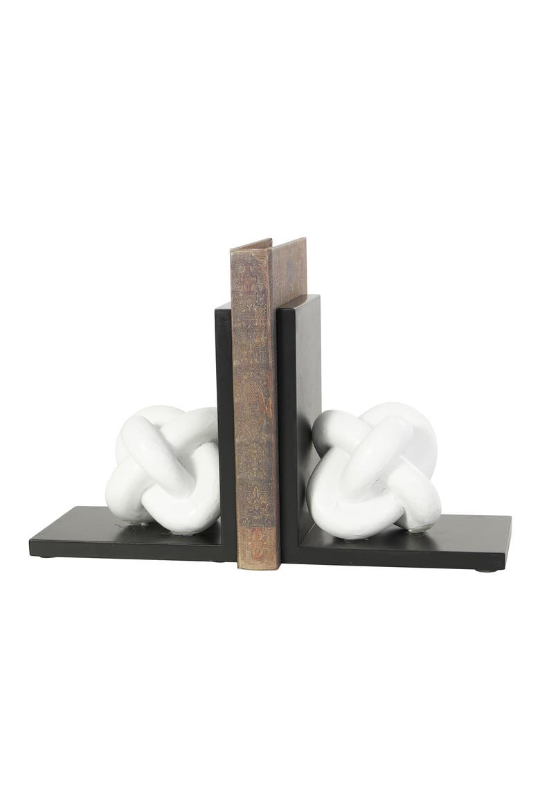 Contemporary Set of 2 Bookends, Main, color, WHITE
