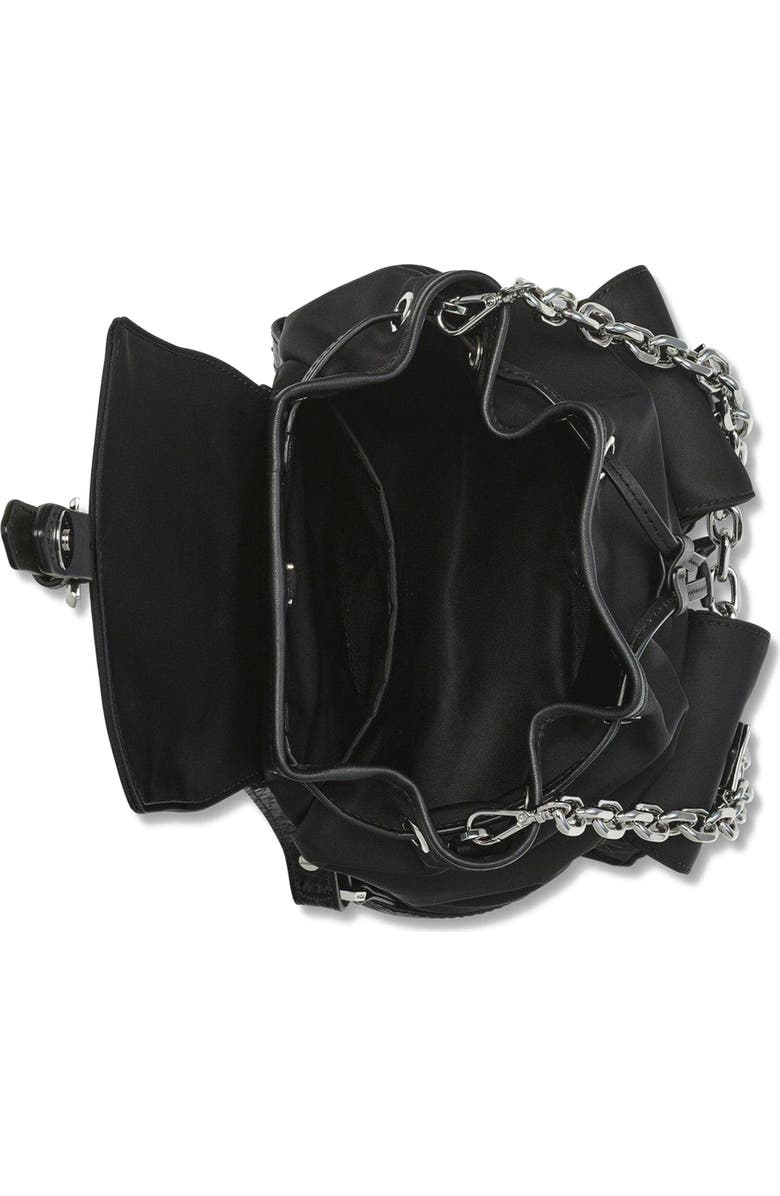 MCM Mini Aren Drawstring Backpack in ECONYL and Leather, Alternate, color,