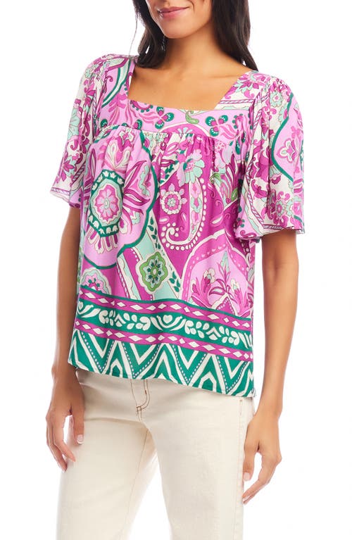 Karen Kane Plus Size Flare Sleeve Square Neck Top