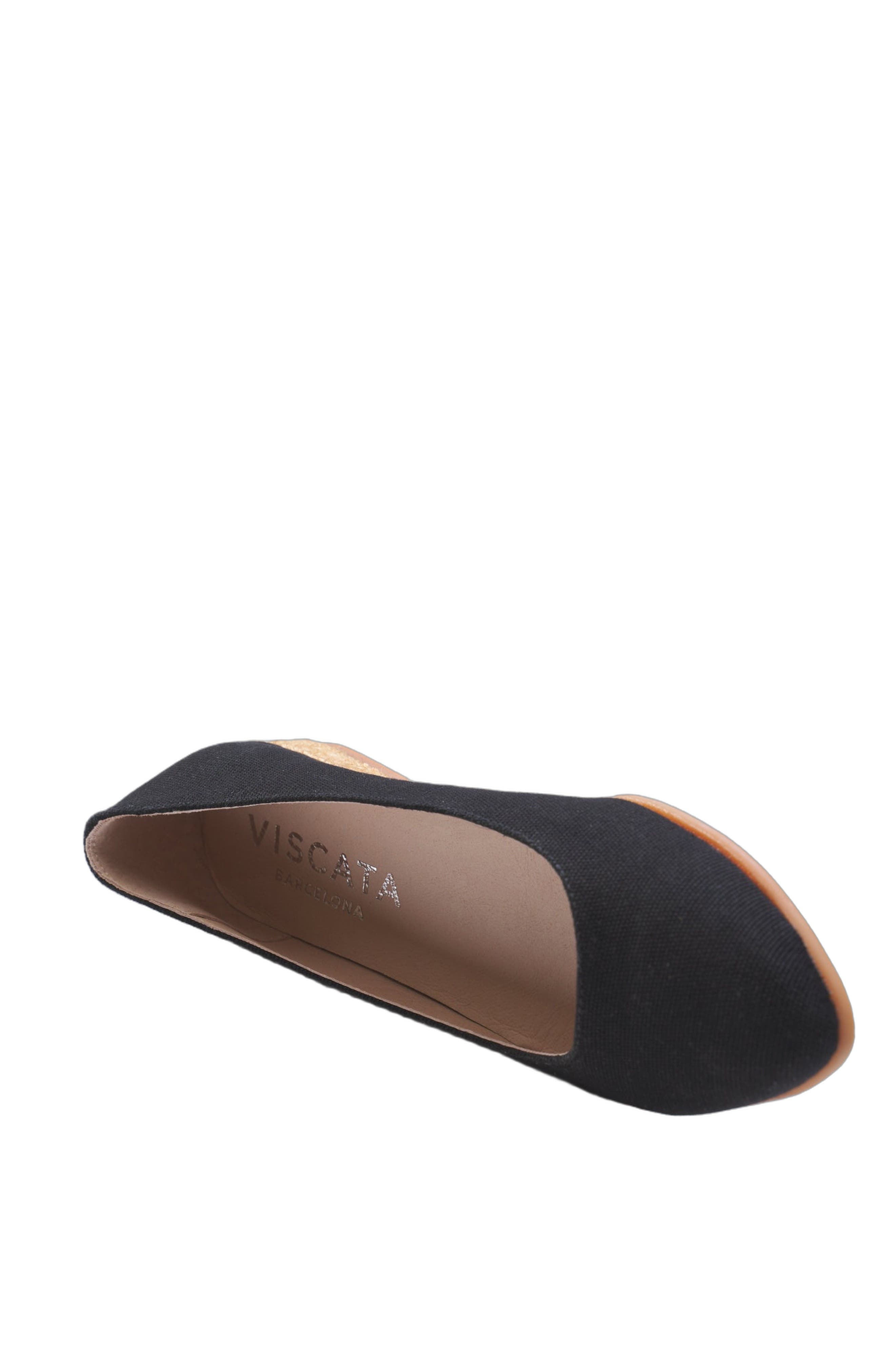 VISCATA Rubina Canvas Espadrille Flats, Alternate, color, Black