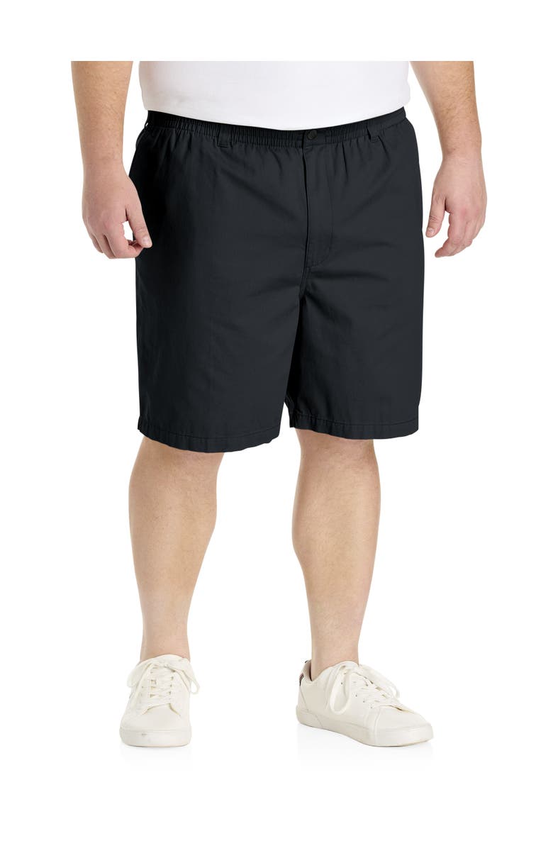 Harbor Bay by DXL Big & Tall Elastic-Waist Shorts, Main, color, Black
