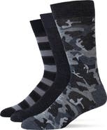 Lorenzo Uomo Assorted 3-Pack Wool Blend Crew Socks