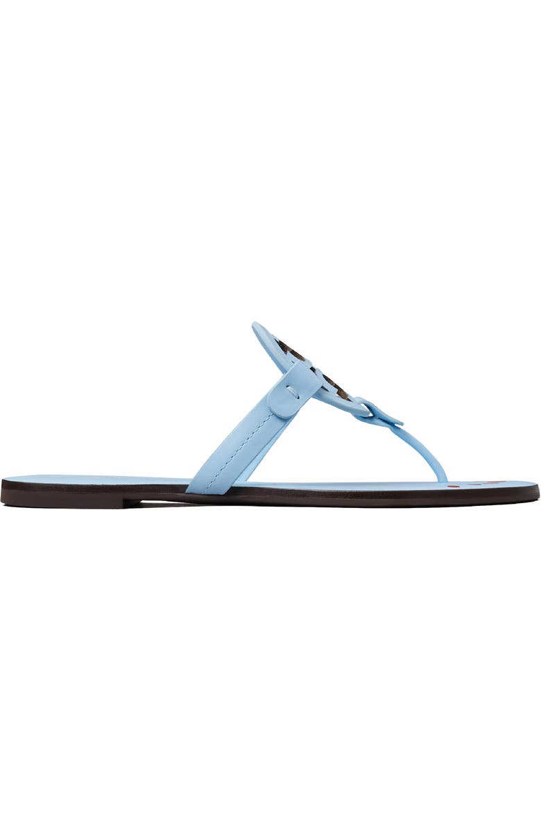 Tory Burch Miller Nail Polish Thong Slide Sandal, Alternate, color, Pale Blue
