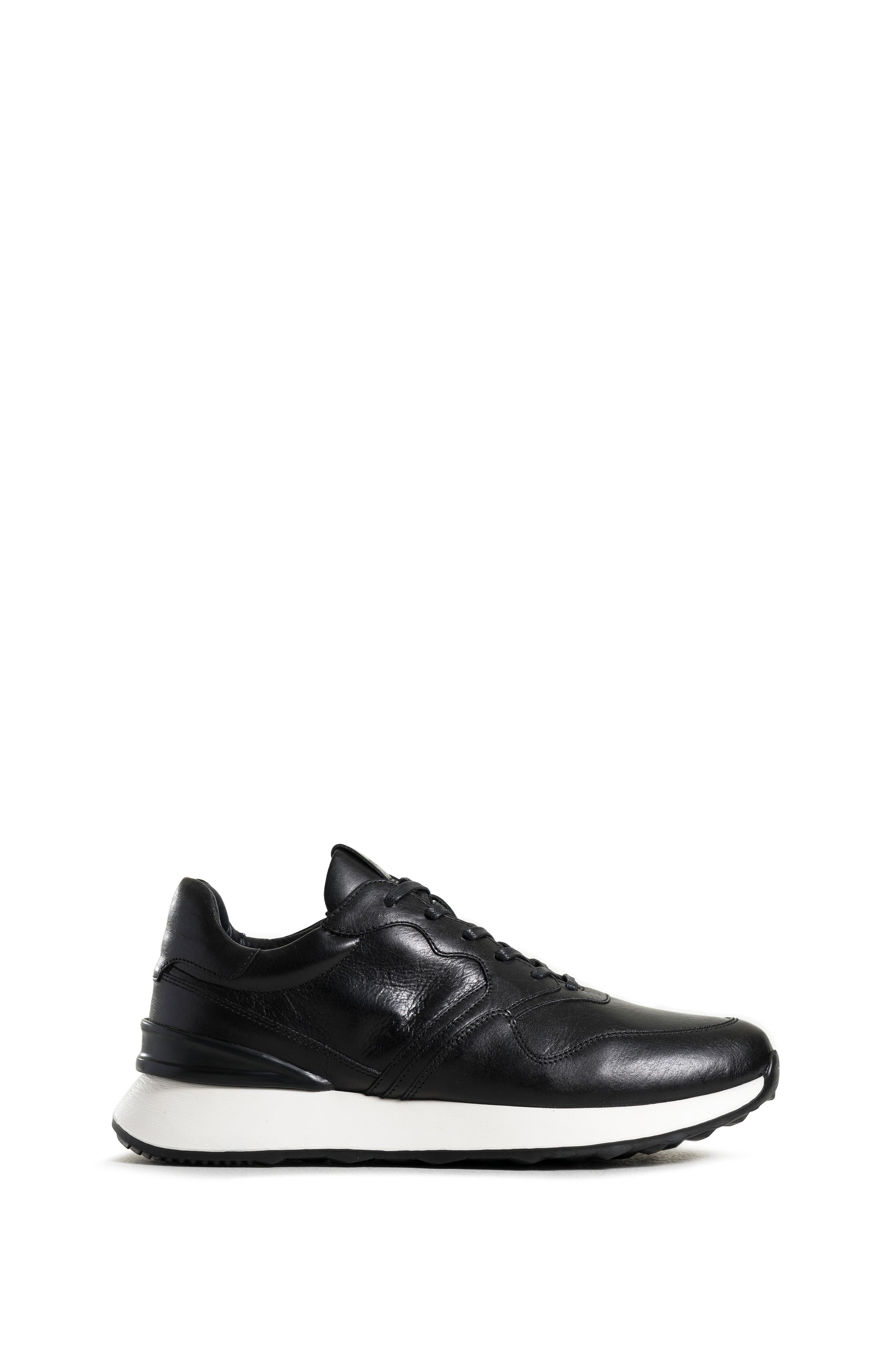 Velez Cooper 3 Leather Sneakers with Contrast Spoiler, Main, color, Black