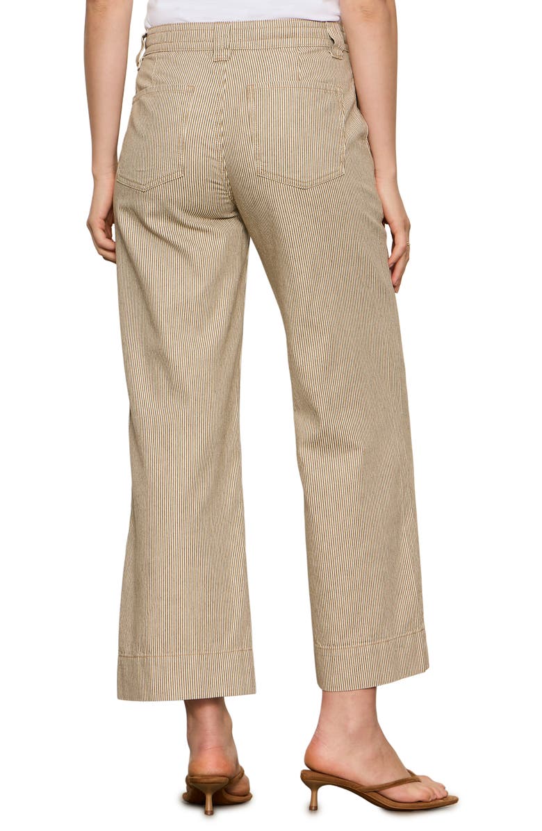 Sanctuary Lily Stripe Crop Pants, Alternate, color, Lido Stripe Brown