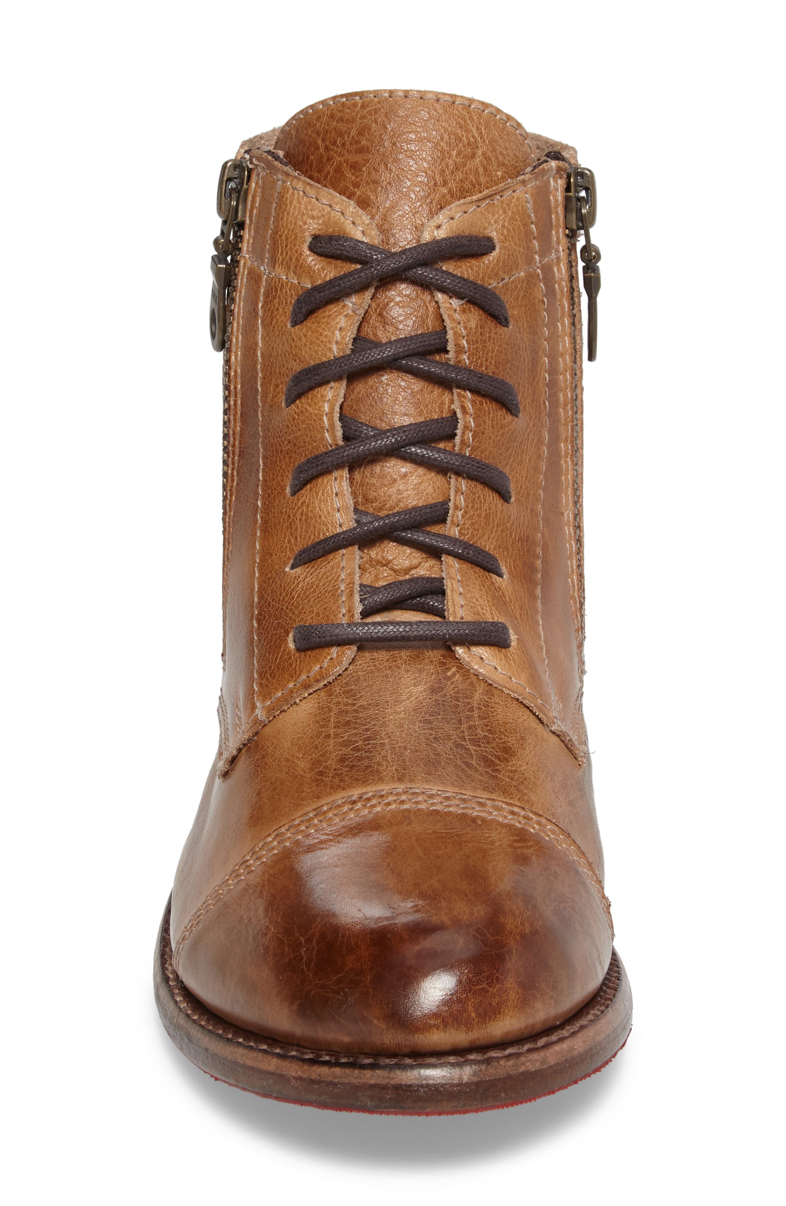 Bonnie Leather Boot, Alternate, color, TAN RUSTIC LEATHER