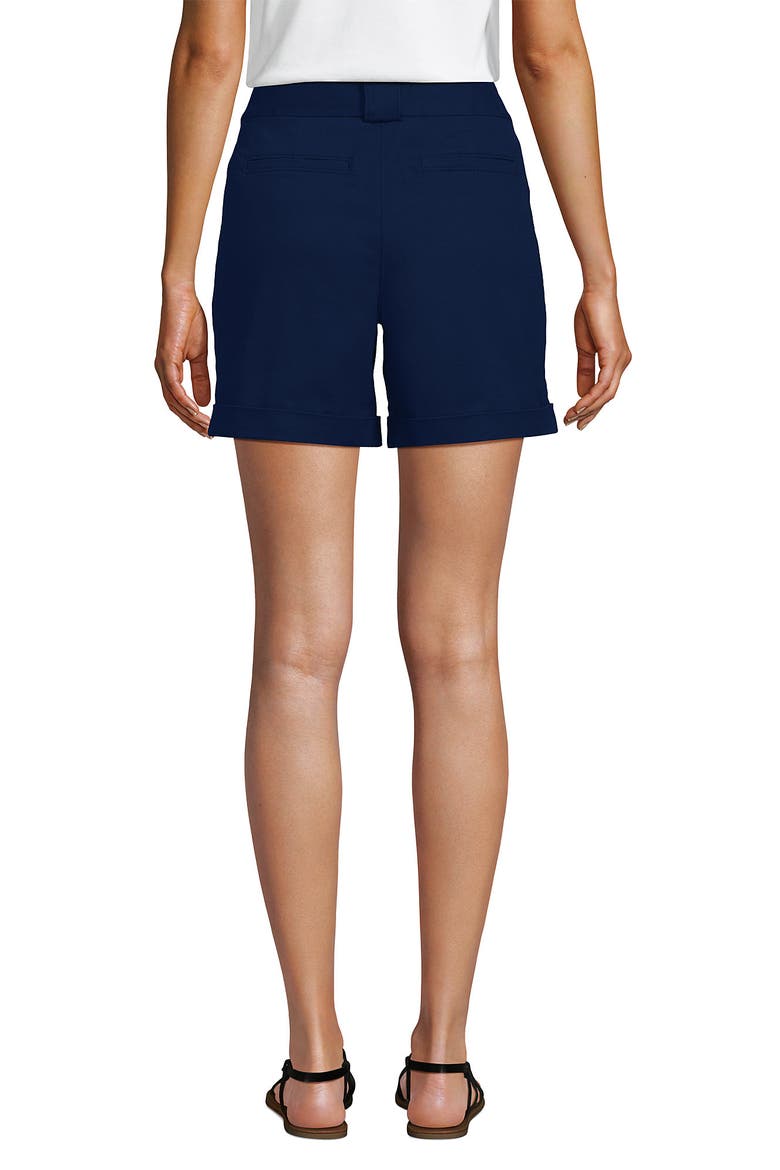 Chino High Rise Pleated 7" Shorts, Alternate, color, Deep Sea Navy