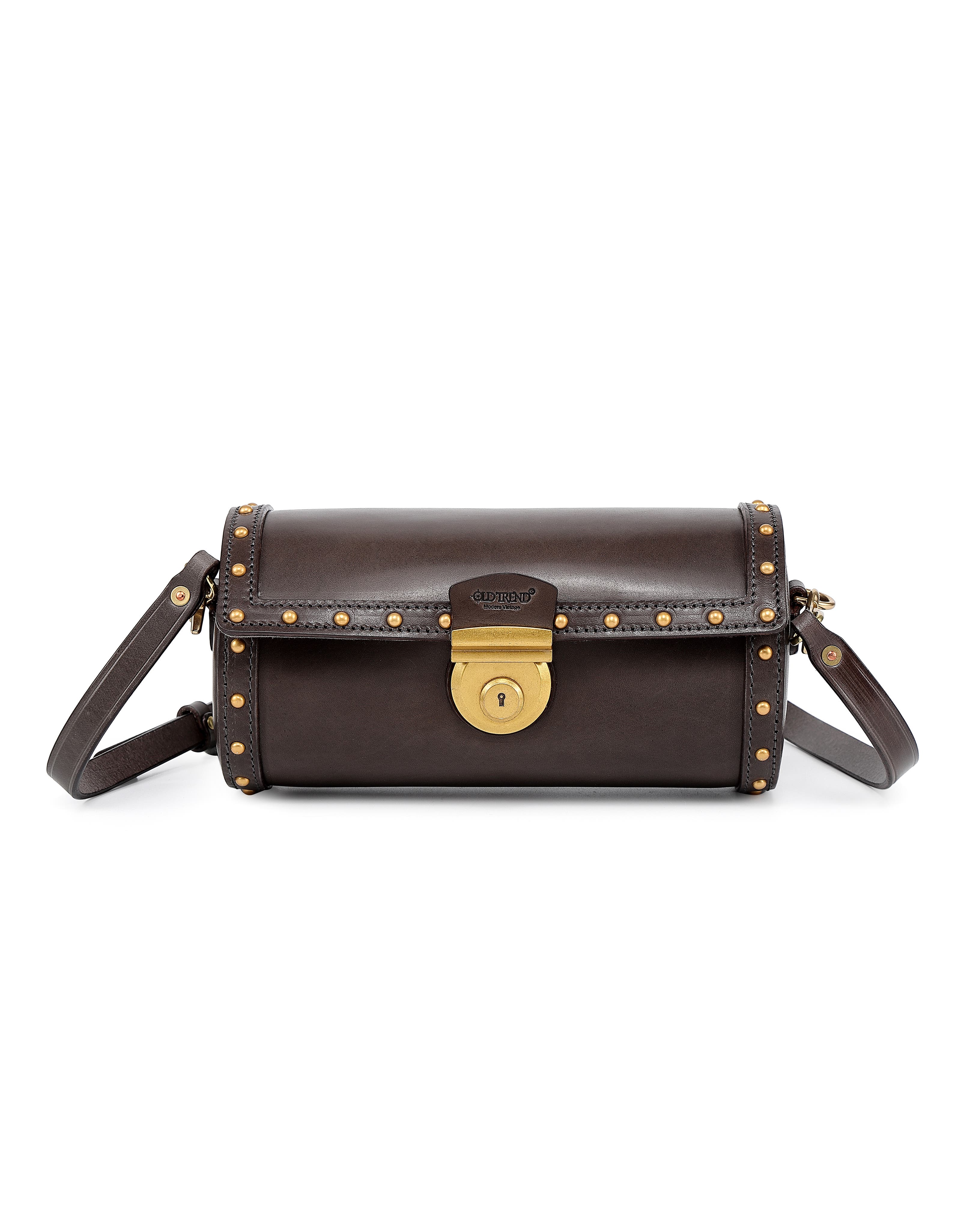 Oranda Genuine Leather Structured Barrel Bag, Main, color, Slate