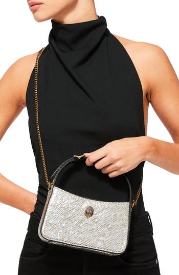 Mini Bond Embossed Recycled Leather Top Handle Bag