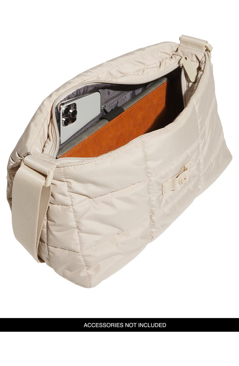adidas Quilted Crossbody Bag, Alternate, color, Crystal Linen Beige