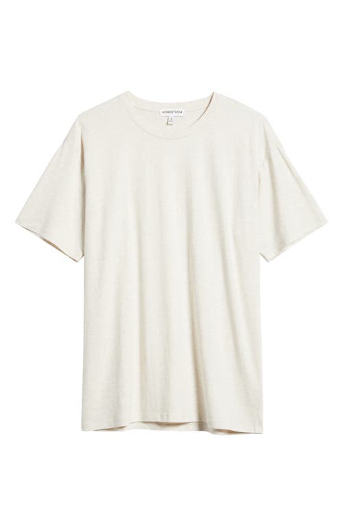 Nordstrom Cotton & Modal Crewneck T-shirt In Beige Oatmeal Light Heather