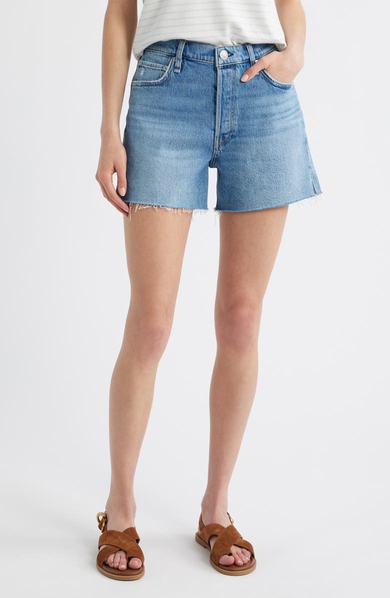 rag & bone High Waist Denim Cutoff Shorts, Main, color, Peekskill