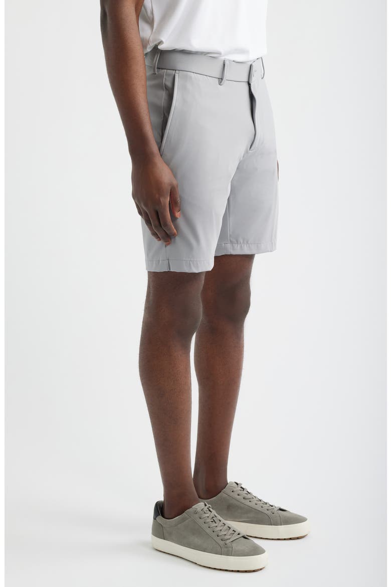 Sono Flat Front Stretch Chino Shorts, Alternate, color, SILVER
