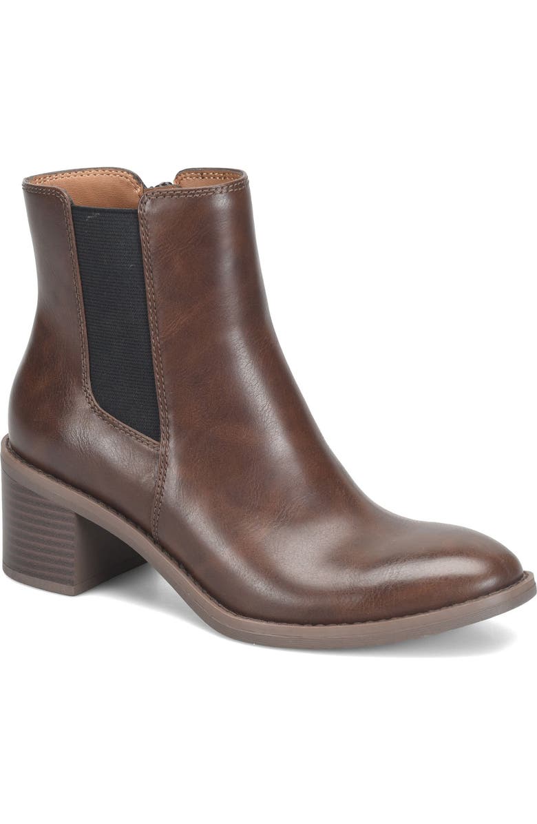 EUROSOFT Hazel Side Zip Bootie, Main, color, Coffee