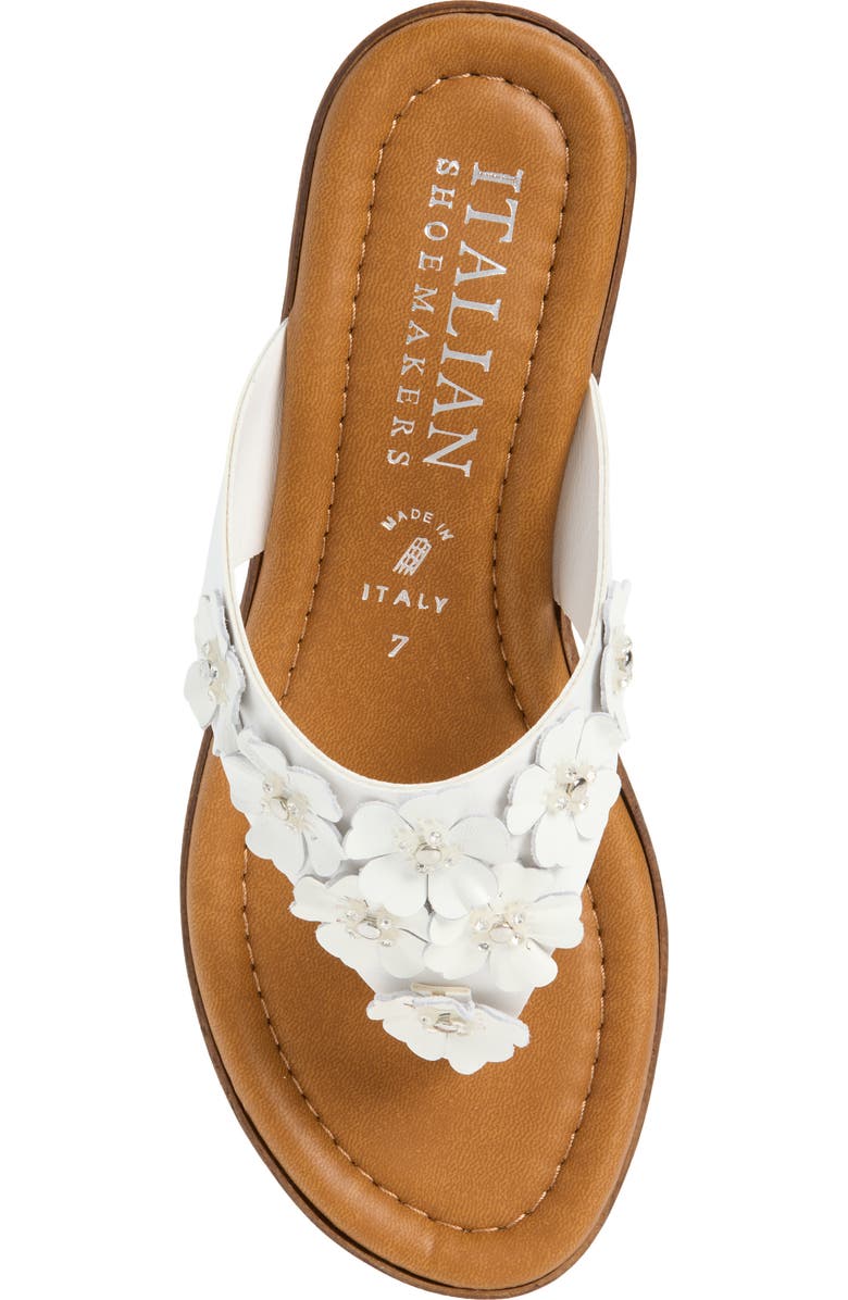 ITALIAN SHOEMAKERS Brynne Floral Wedge Sandal, Alternate, color, White