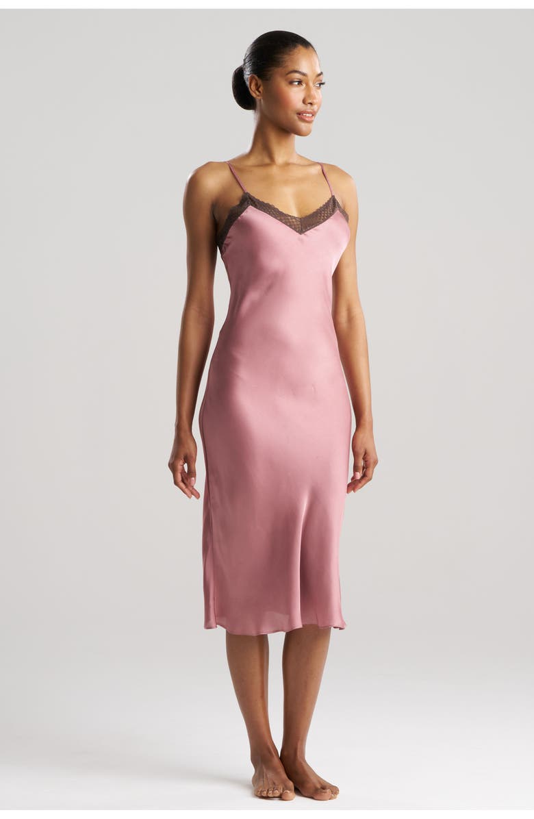 Natori ASHLEY Icon Gown with Lace, Main, color, Tea Pink