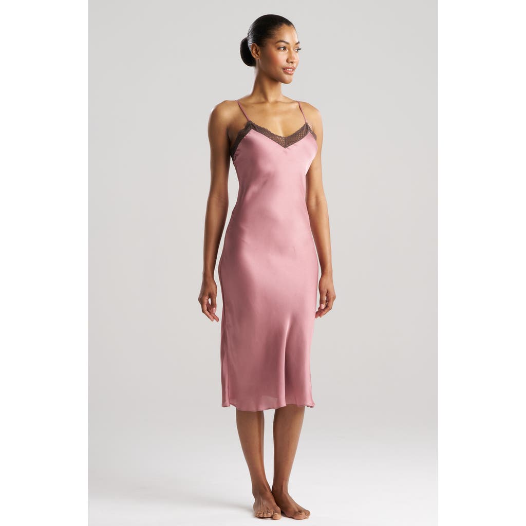 Natori Ashley Icon Gown With Lace In Pink