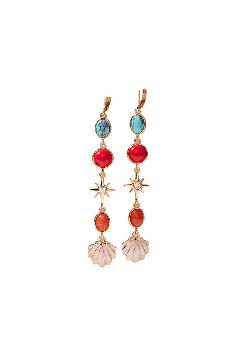 Moonlight Beach Linear Earring, Alternate, color, Multi