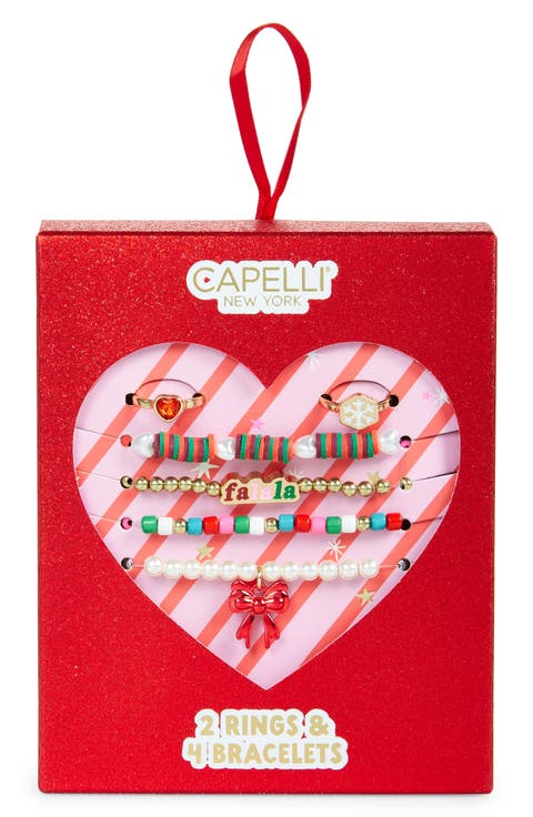 Kids' 6-Pack Assorted Holiday Jewelry Boxed Set