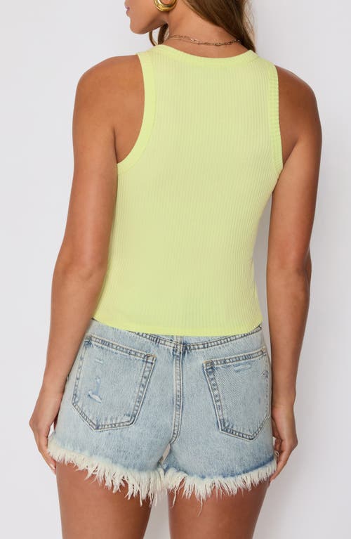 Vici Collection Jocey Rib Stretch Cotton Blend Tank In Green