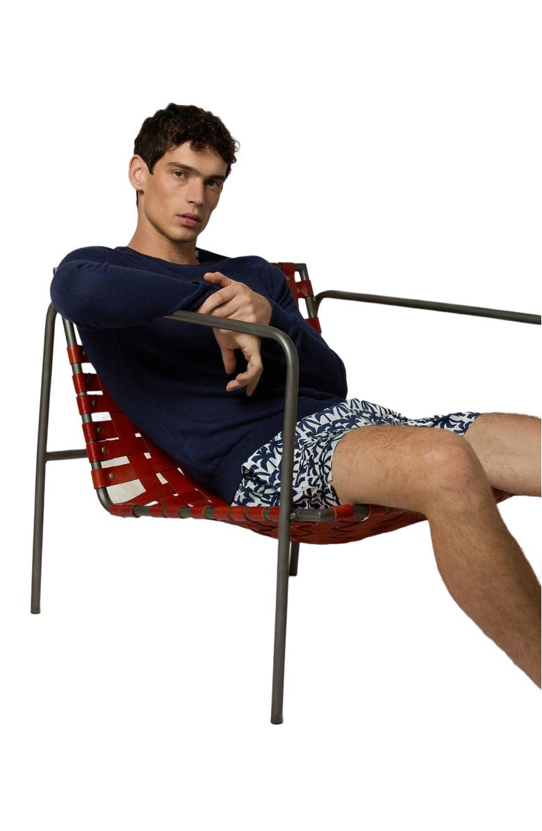 Onia Linen Raglan Sweater, Alternate, color, Deep Navy