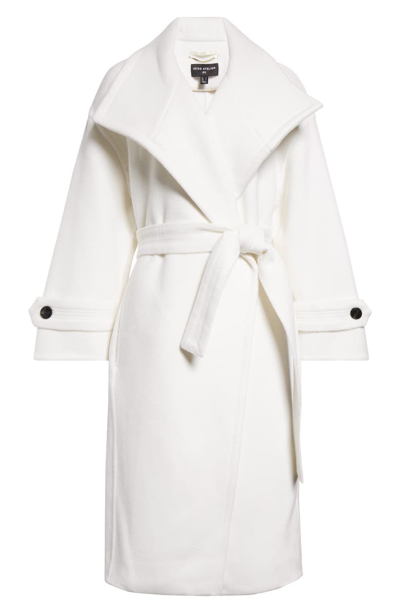 Reiss Atelier Evelyn Wool & Cashmere Double Face Wrap Coat, Alternate, color, 