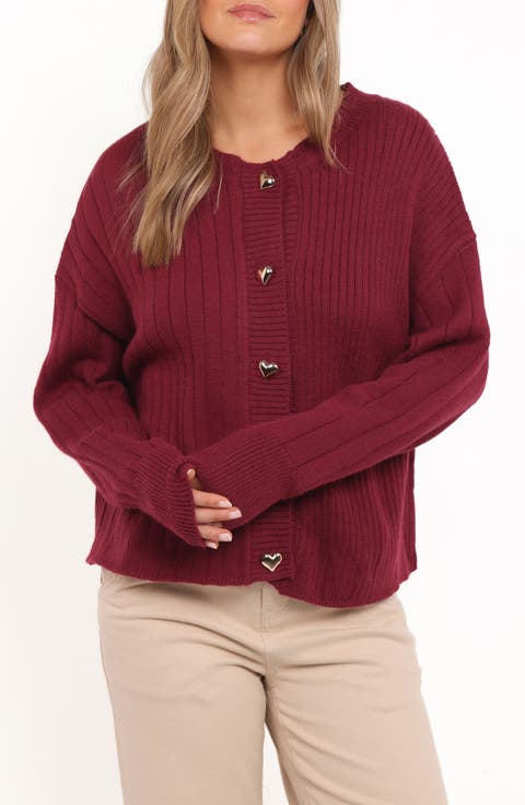 Loulani Heart Button Cardigan