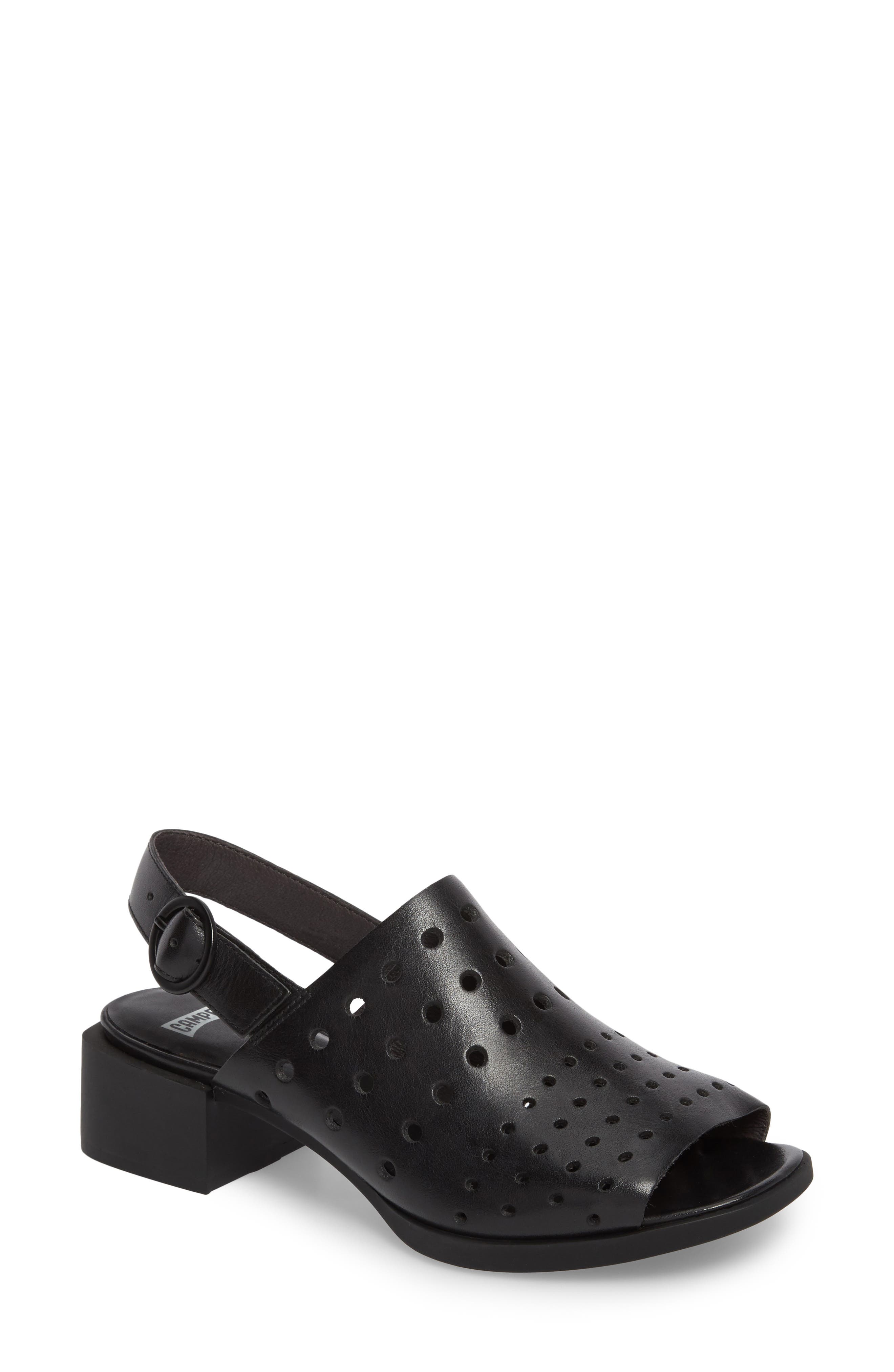 Twins Sandal, Main, color, BLACK LEATHER