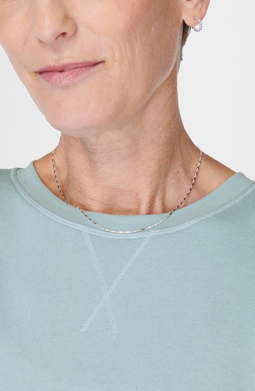 Sweaty Betty After Class Longline Sweatshirt In Muted Teal Blue