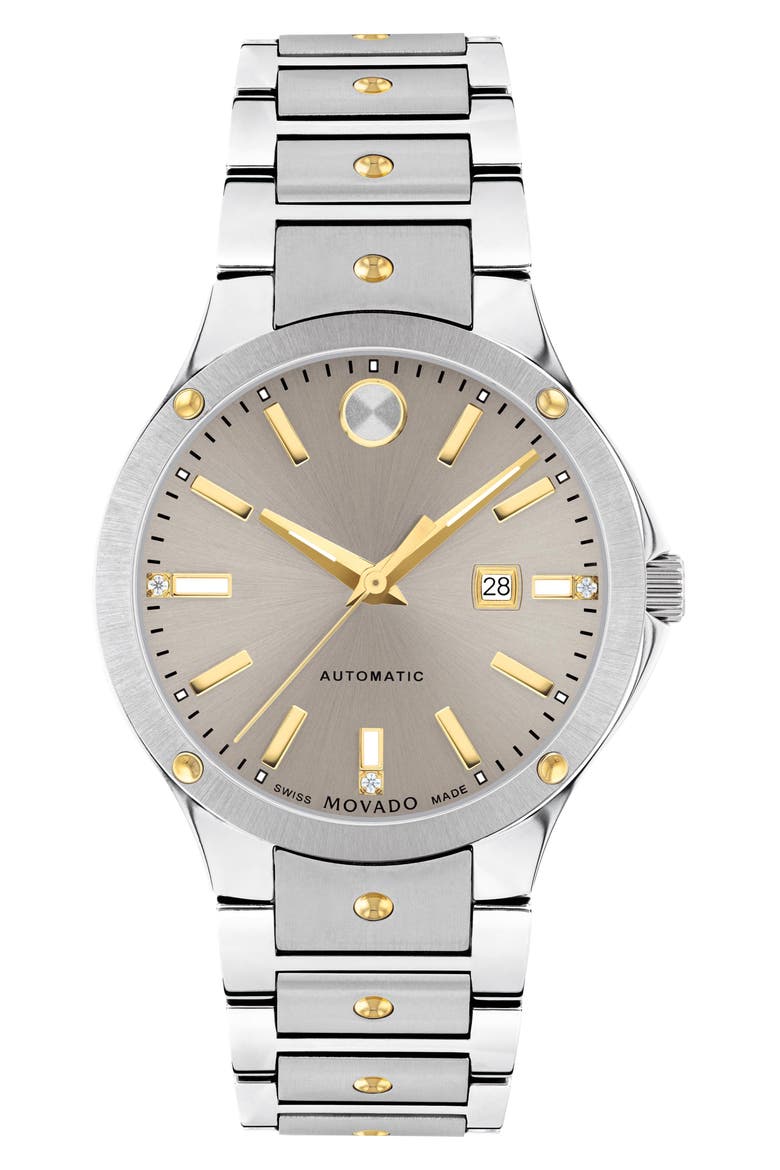 SE Automatic Bracelet Watch, 33mm, Main, color, SILVER/ GREY
