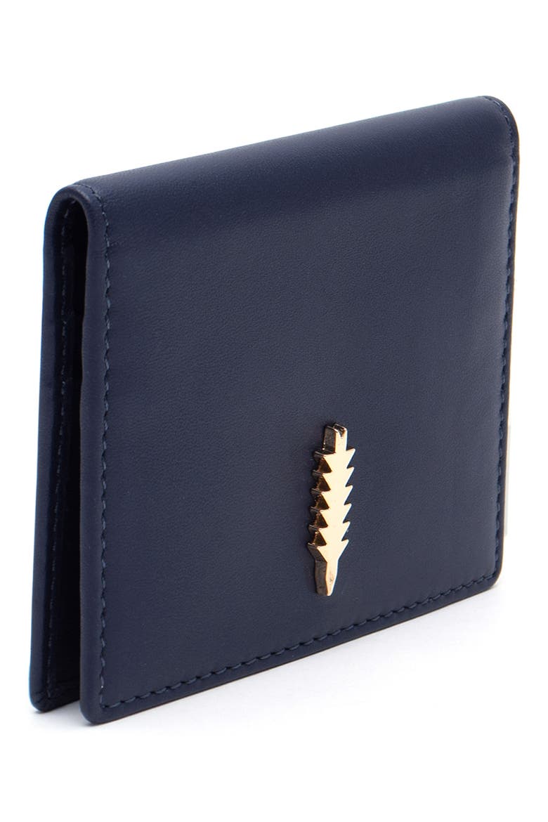 Cassie Bifold Leather Card Case, Alternate, color, ONYX BLUE