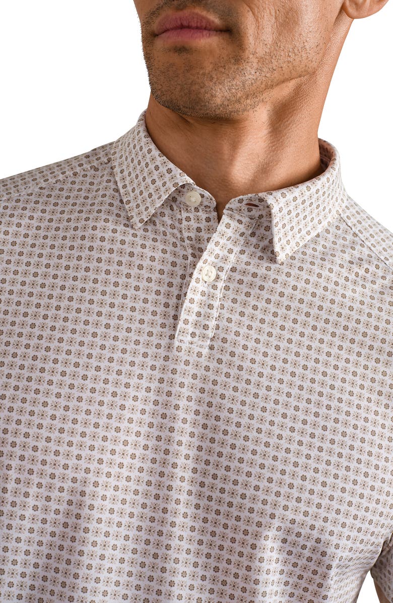 Rhone Commuter Foulard Performance Polo, Alternate, color, Bone Foulard