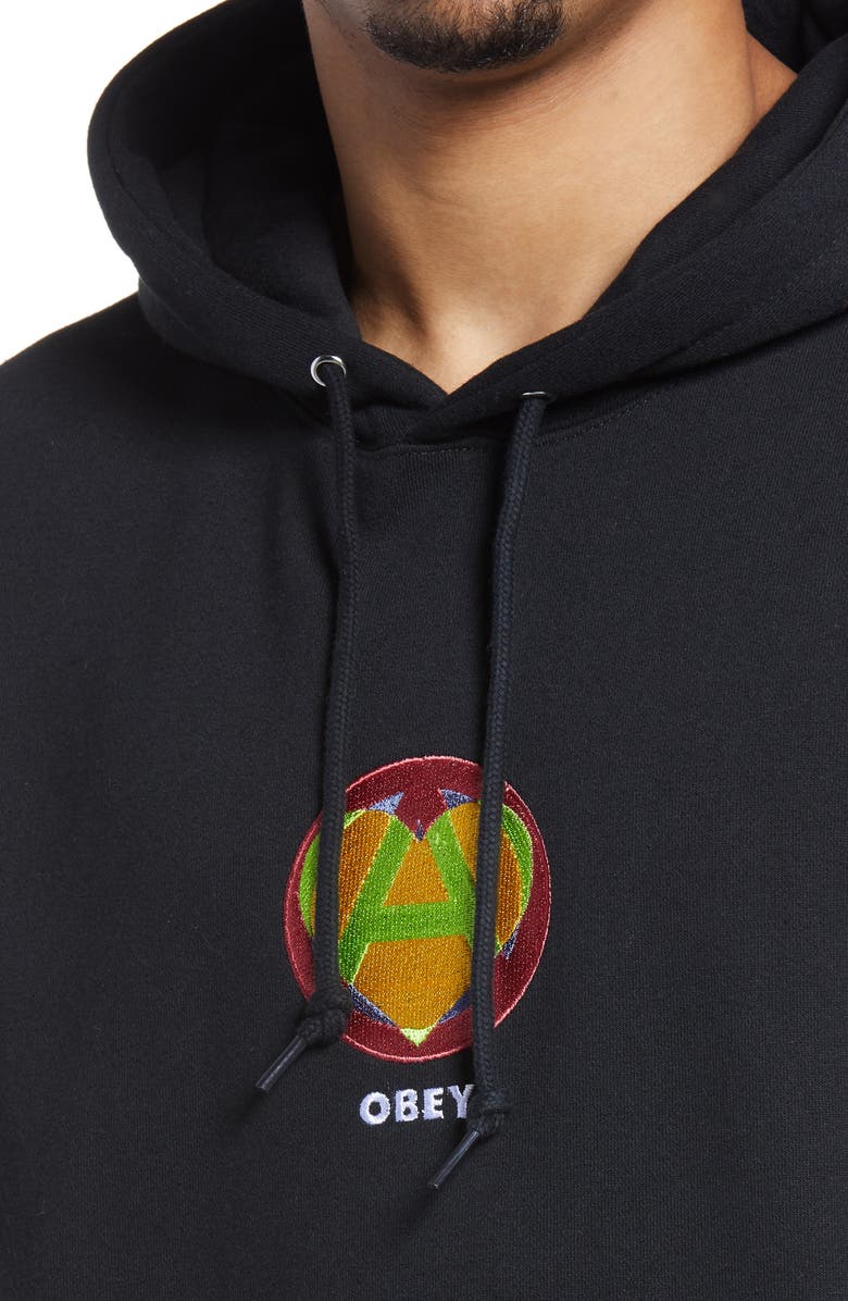 Obey Anarchy Hoodie, Alternate, color, 