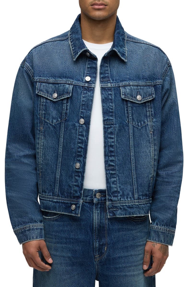 Hudson Jeans Denim Trucker Jacket, Main, color, 