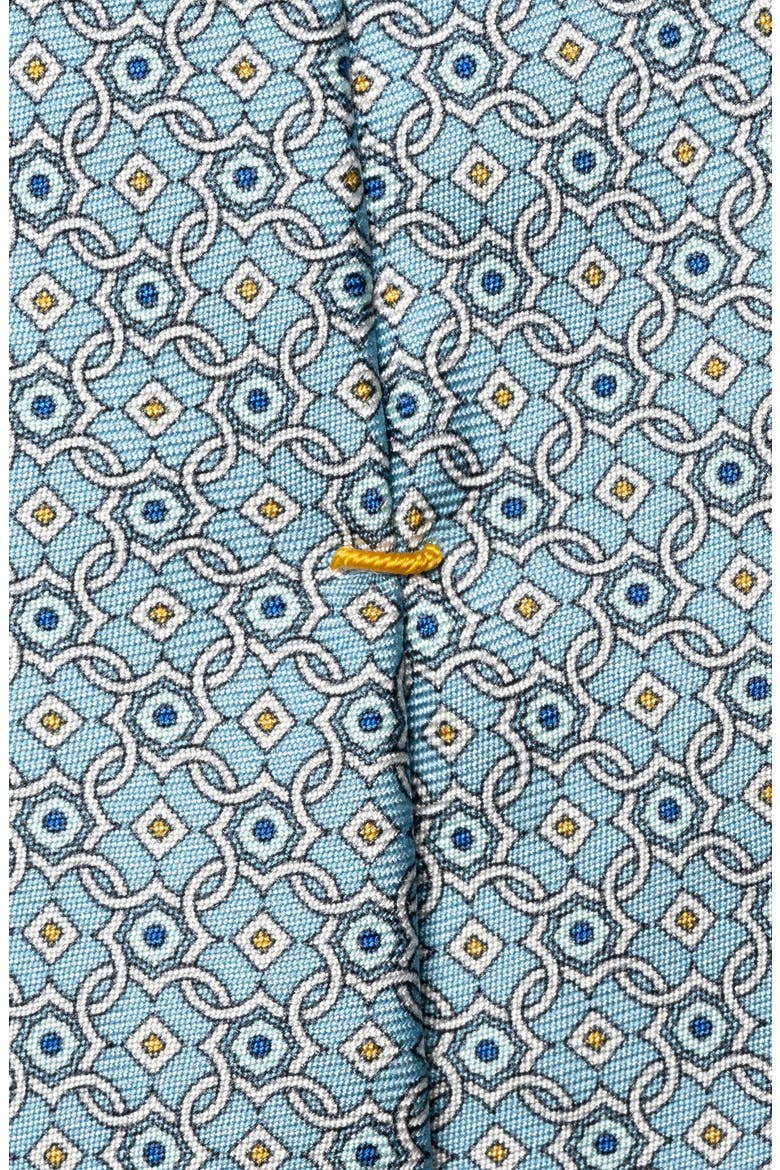 Medallion Silk Tie, Alternate, color, LIGHT BLUE