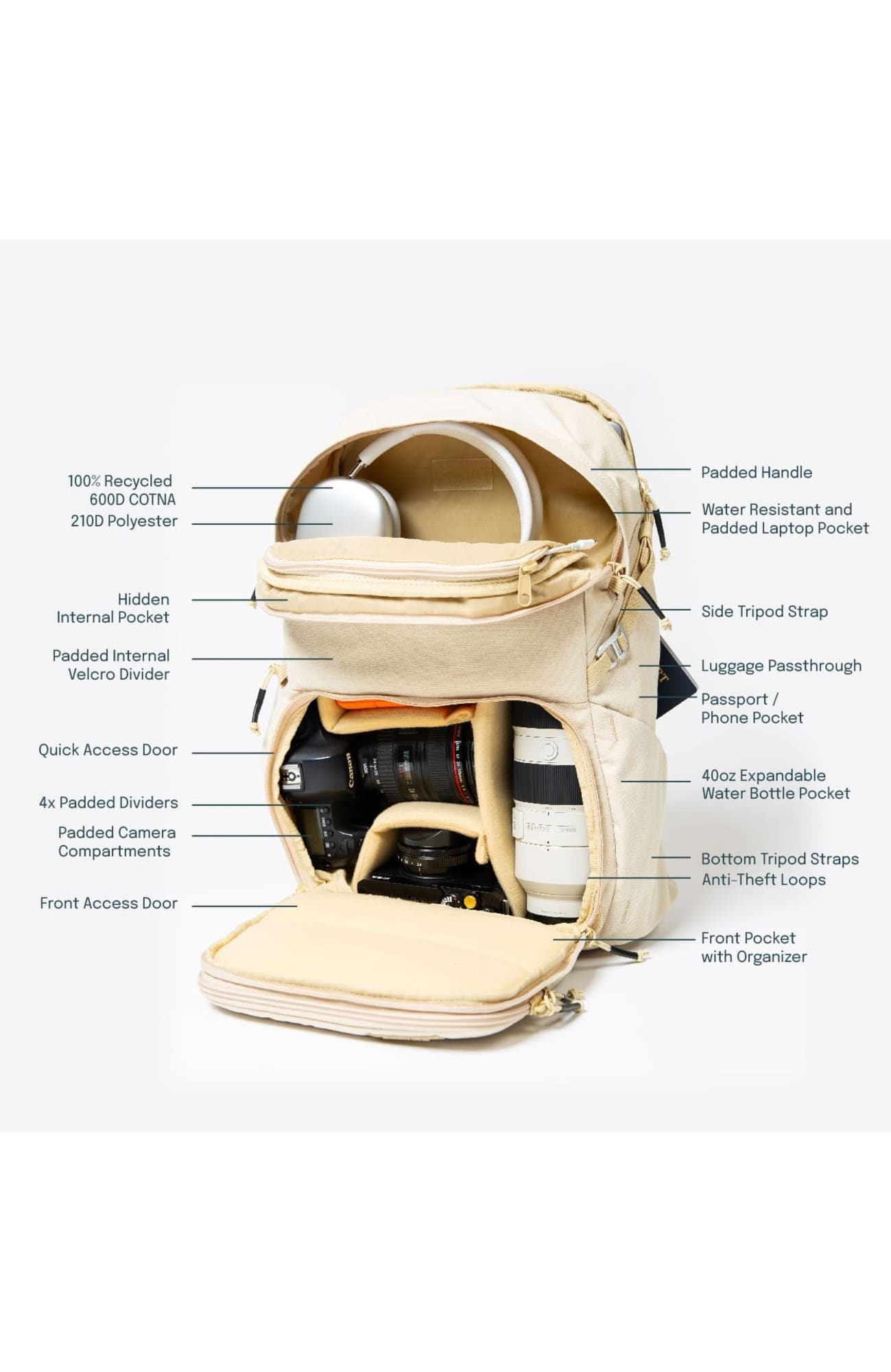 Brevite The Jumper Photo Backpack, Alternate, color, Pine Green