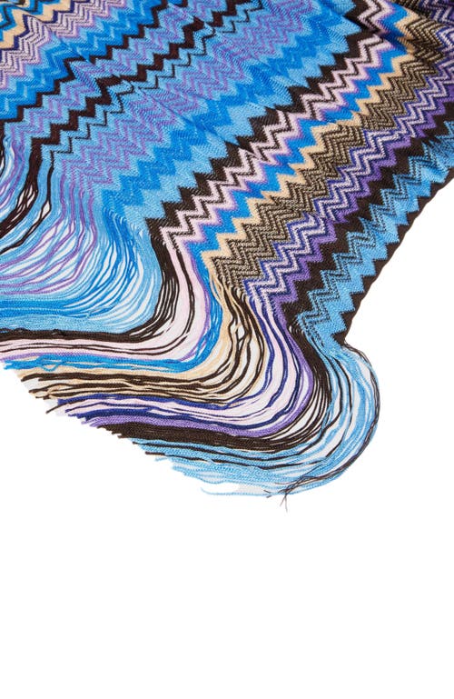 Missoni Zig Zag Viscose Scarf With Fringes In Multi