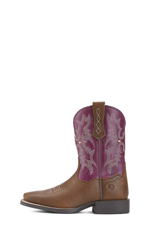 Ariat Kids' Tombstone Wide Square Toe Western Boot In Multi