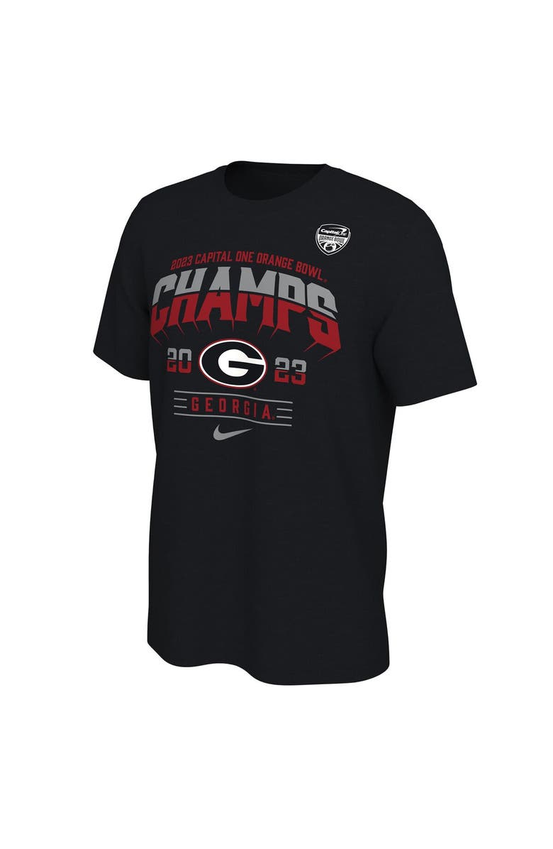 Nike Men's Nike Black Georgia Bulldogs 2023 Orange Bowl Bowl Champions Locker Room T-Shirt, Alternate, color,