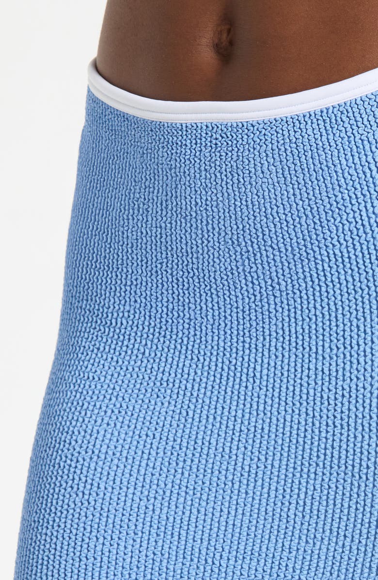 Hunza G Devyn 2-in-1 Swim Skirt/Tube Top, Alternate, color, Cornflower/ White