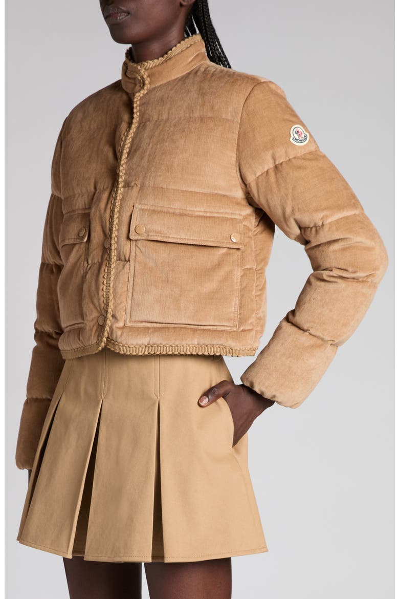Essarts Down Corduroy Puffer Jacket, Alternate, color, CAMEL