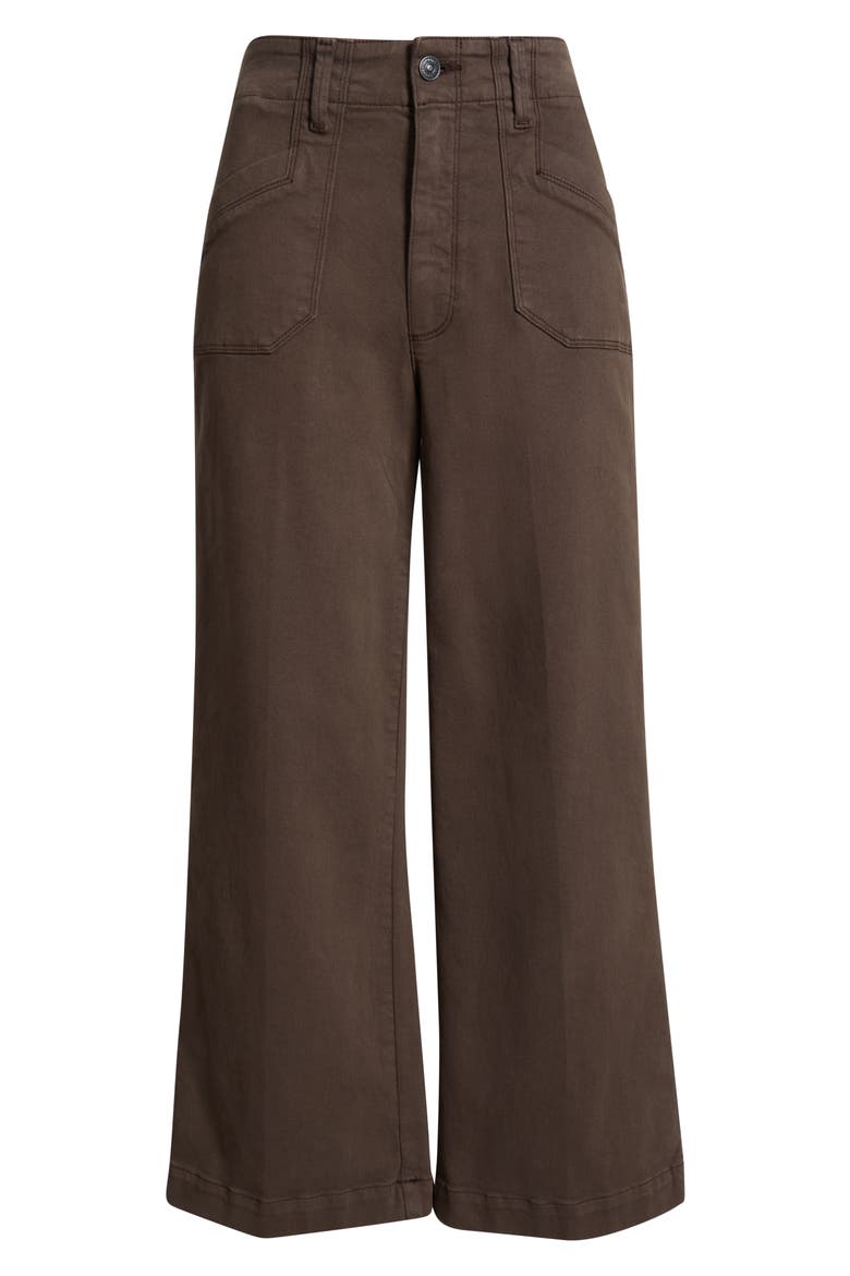 Anessa High Waist Ankle Wide Leg Utility Pants, Alternate, color, RICH CHOCOLATE