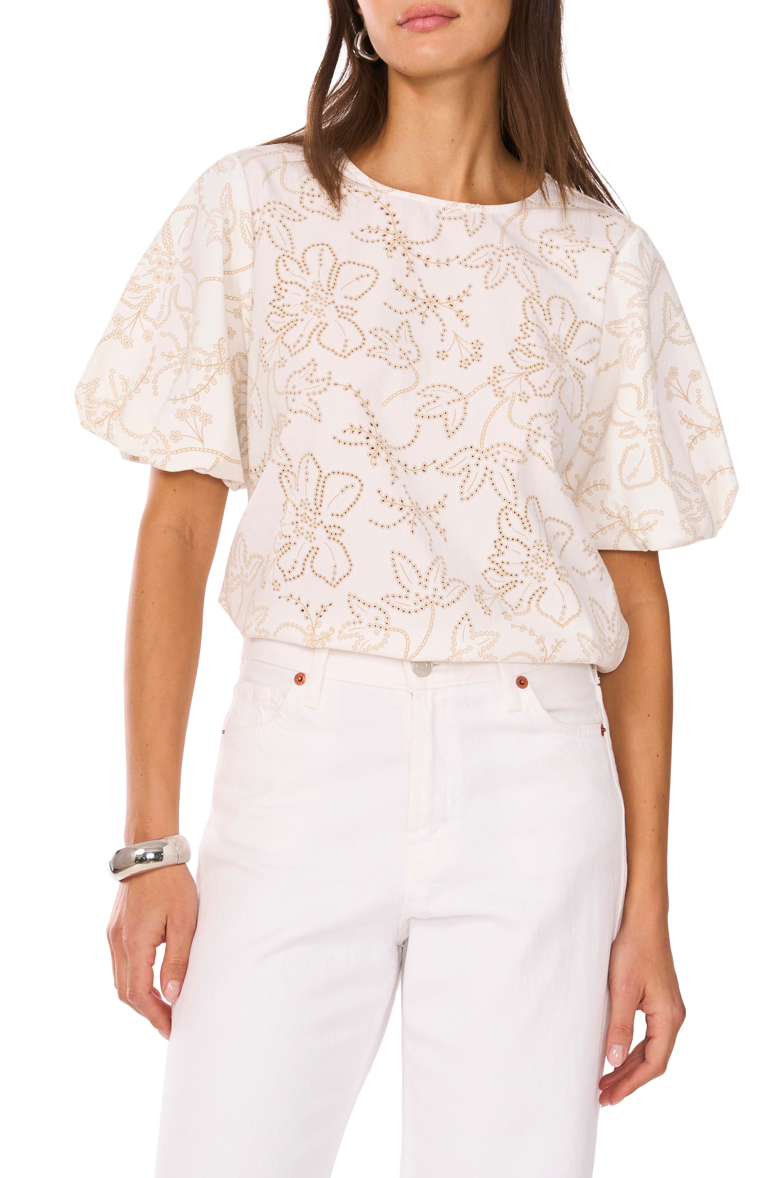 vince camuto white blouse