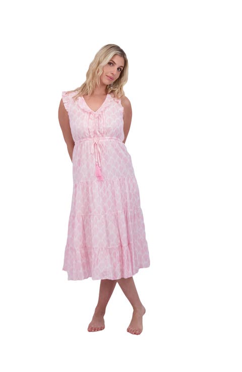 Giselle Women's Maxi Dress Pink Feather