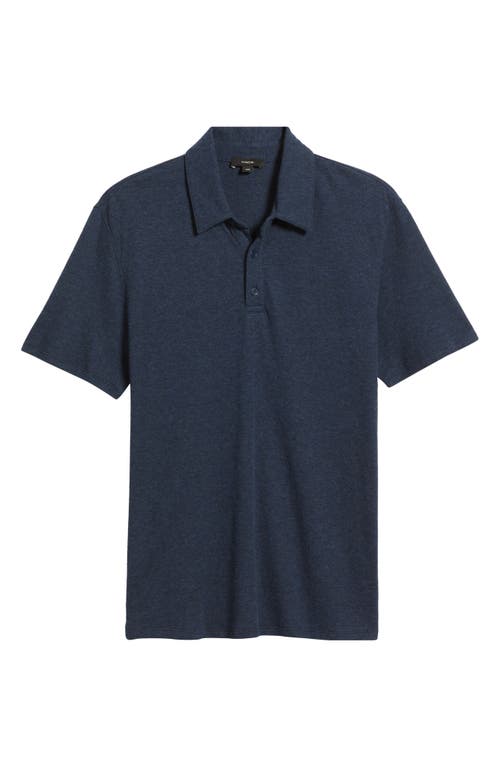 Vince Pima Cotton Blend Polo In Blue