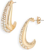 NORDSTROM RACK Crystal J Hoop Earrings