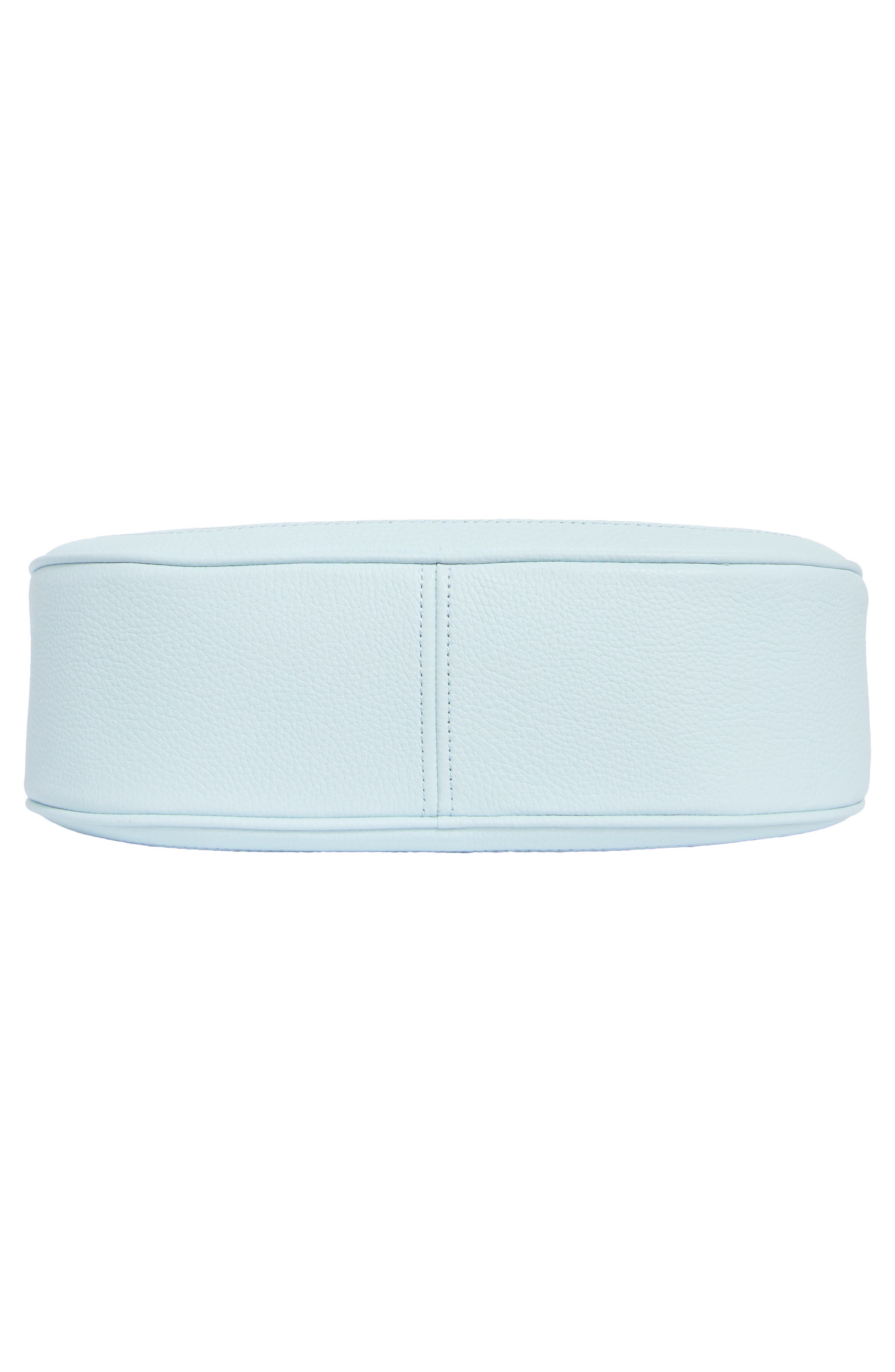 Leila Pebbled Leather Shoulder Bag, Alternate, color, CRISP SKY