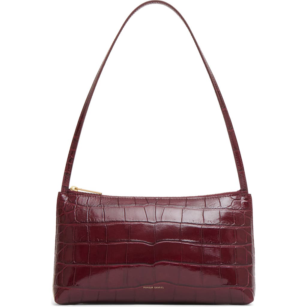 Mansur Gavriel Gaia Leather Shoulder Bag In Burgundy